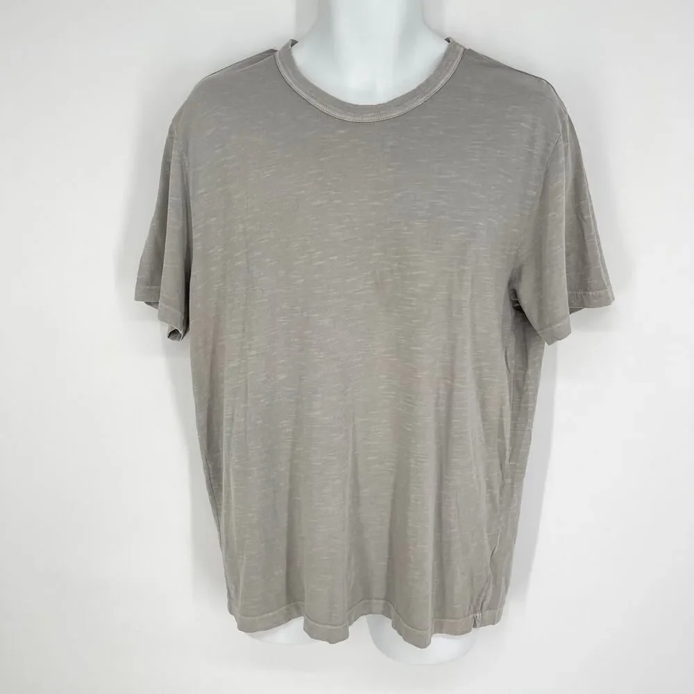 Buck Mason NEW Lightweight Cotton Tee T-Shirt Mens S Gray Straight Hem Stretch
